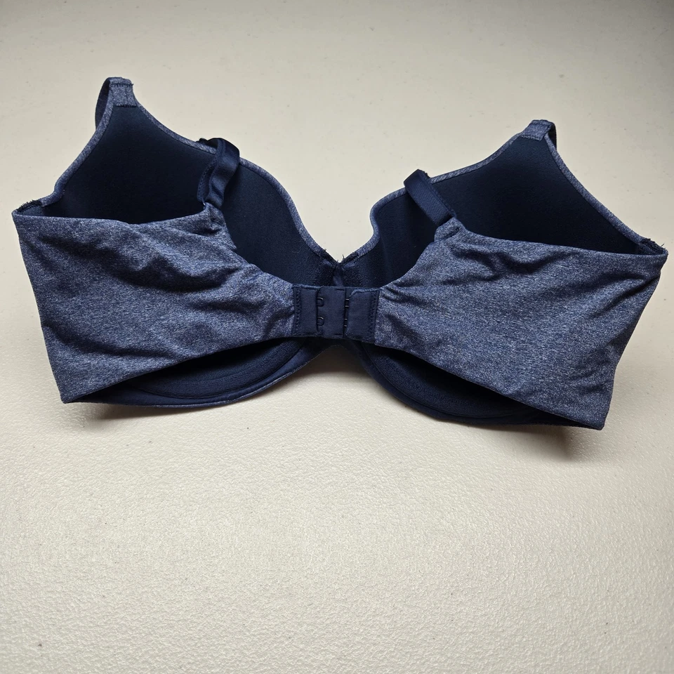 Ambrielle Women Bra 36D Blue Heather 3D Full Coverage T Shirt Underwired - Image 4 of 4