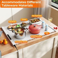 Food Warming Mat with Adjustable Temperature and Timer NEW IN BOX