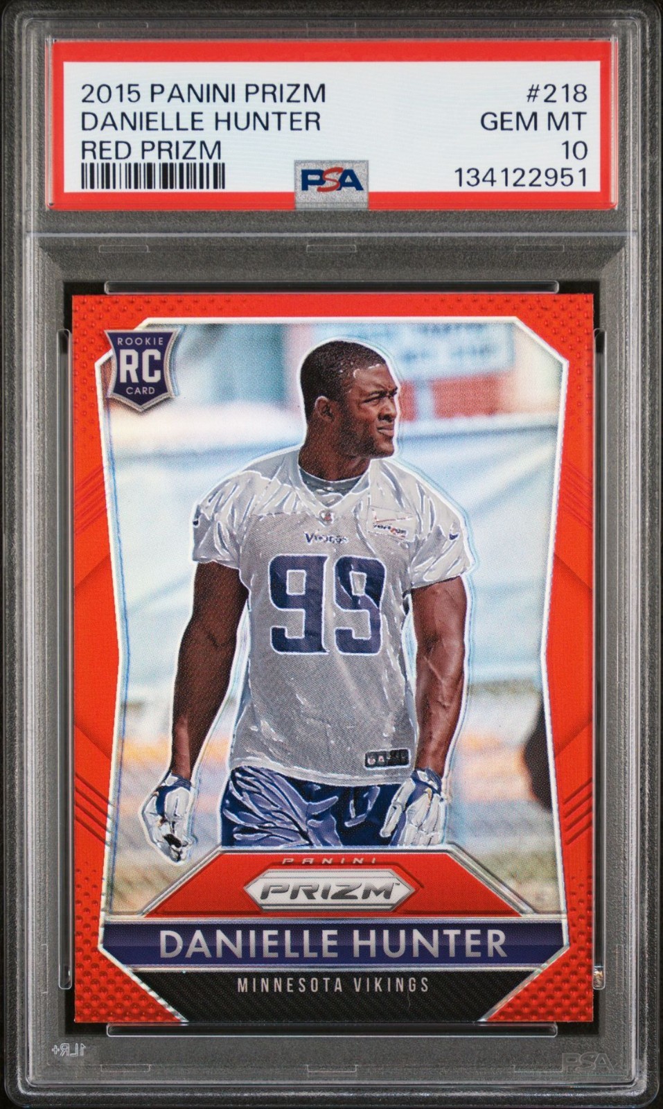 Danielle Hunter Panini Prizm #218 Red Prizm