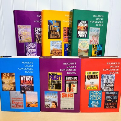 24 Books Condensed Into 6 Reader's Digest Select Editions HC 90's Mystery Crime 