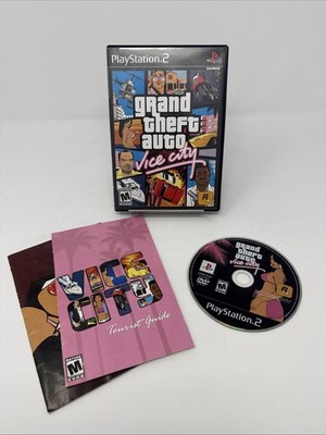 Grand Theft Auto Vice City PS2 CIB Complete Map & Manual Black Label - Tested!
