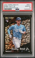 2022 Topps Update Series Topps Black Gold Bobby Witt Jr. PSA 10 Black /299 (RC)