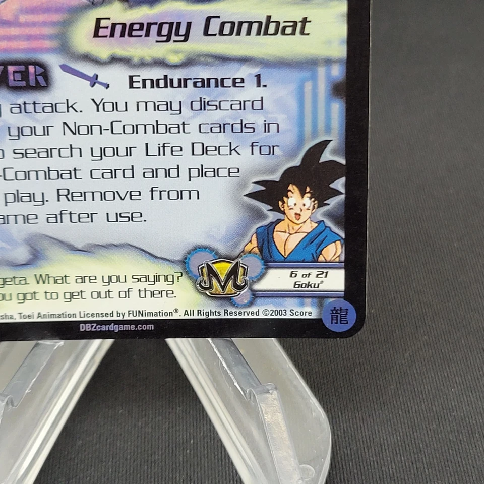 DBZ Dragon Ball Z FOIL Energy Lob 49 CCG Limited Kid Buu Saga LP - Image 3 of 4