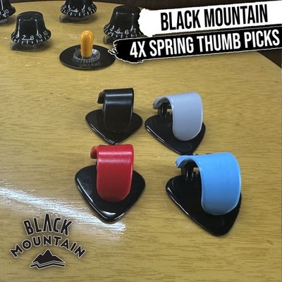 BLACK MOUNTAIN Guitar Thumb Pick (4 Pack) | Variety Set Medium to XL Finger Fit