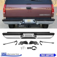 New Chrome Rear Step Bumper Assembly For 1993-1999 Suburban Tahoe Gmc Yukon