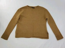 JENNI KAYNE Wool Cashmere Blend Everyday Sweater Women's Sz Medium Camel Brown 