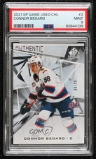 2021 Upper Deck SP Game Used CHL Edition 33/98 Connor Bedard #2 PSA 9 MINT 01g1