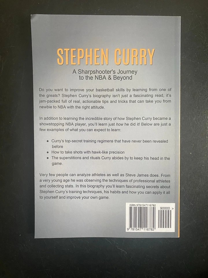 ‘NEW’ Stephen Curry: A Sharpshooter's Journey to the NBA | S. James | Paperback - Image 2 of 4