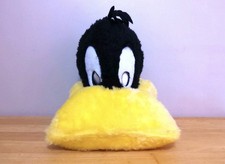 Extremadamente Raro De Colección Looney Tunes Pato Lucas Máscara de Peluche Sombrero Juegos con disfraces Halloween