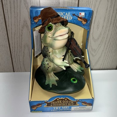 Working DAN-DEE ''Thank God I'm a Country Boy'' MUSICAL ANIMATED FROG In Box