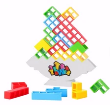 Tetra Tower Balance Game – 48PCS 3D Stacking Puzzle Blocks Educational STEM Toy