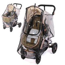 Stroller Rain Cover, Universal Cover for with Large, Clear