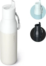 LARQ Flip Top 25 oz Insulated Stainless Steel Water 25 Ounces, Granite White 