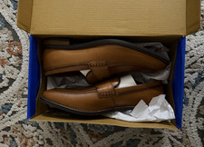 Vince Camuto VM-Lachlan-M Men's Cognac Brown Dress Loafer Round Toe 10.5M