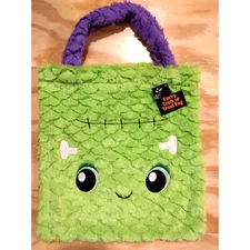 New w/Tag Lime Green Franken Monster 14x14 Trick Or Treat Bag - Halloween