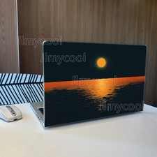 2Piece Sea Full Moon Pattern Laptop Decal Case Universal Netbook Skin Sticker