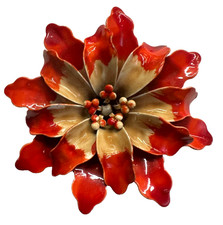 Flower Enamel Fall Colors Vintage Pin Brooch J-1059