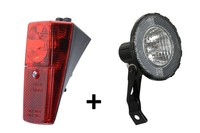 Fahrrad Beleuchtung SET Prophete Scheinwerfer Licht Lampe LED Stand RüCklicht