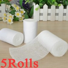 5X Disposable Gauze Bandage Roll First Aid Medical Bandages Wrap Wound Care