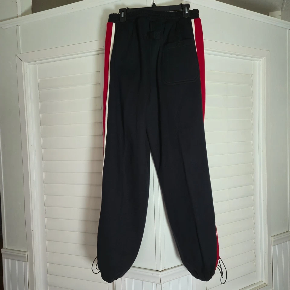 212 New York мужской черный красный полоски вышитый бега костюм комплект толстовка с капюшоном брюки XL - Изображение 3 из 4