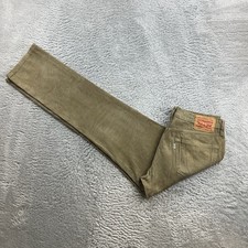 Vintage Levi's 511 Herren Cord Hose W34 L36 Beige Slim Fit Straight Retro Jeans
