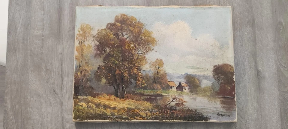 Tableau Post Impressionniste signe VERNON - Photo 3/3