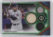 2021 Topps Tribute Tribute Triple Relics Green /99 Mike Piazza #TTR-MP HOF 0u46