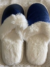 Avon  Glitter Shimmer Slippers  S 5/6  Blue