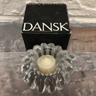 Dansk Swirl Candleholder Crystal Glass Candle Holder ~ NIB