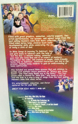Heaven's Sake Kids Bible Songs and Learning To Subtract (VHS, 2000