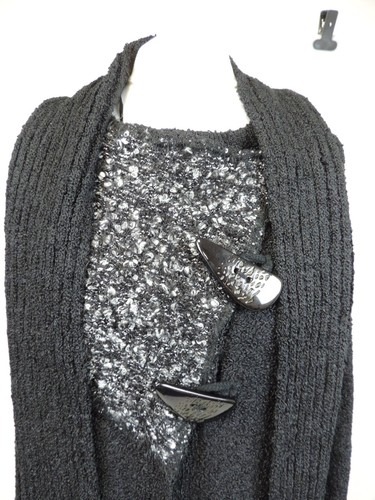 Autonomy Boucle Knit Dress With Scarf Black UK S RRP £74.99 LN036 OO 10 - Picture 2 of 5