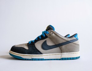 Clean Mens Nike SB Low Dunk NYX Grey Pavement Yellow Blue 10.5 Style #330938-001 | eBay