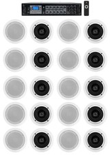 Home Audio System 20 5.25" White Bedroom/Living Room/Bathroom Ceiling Speakers