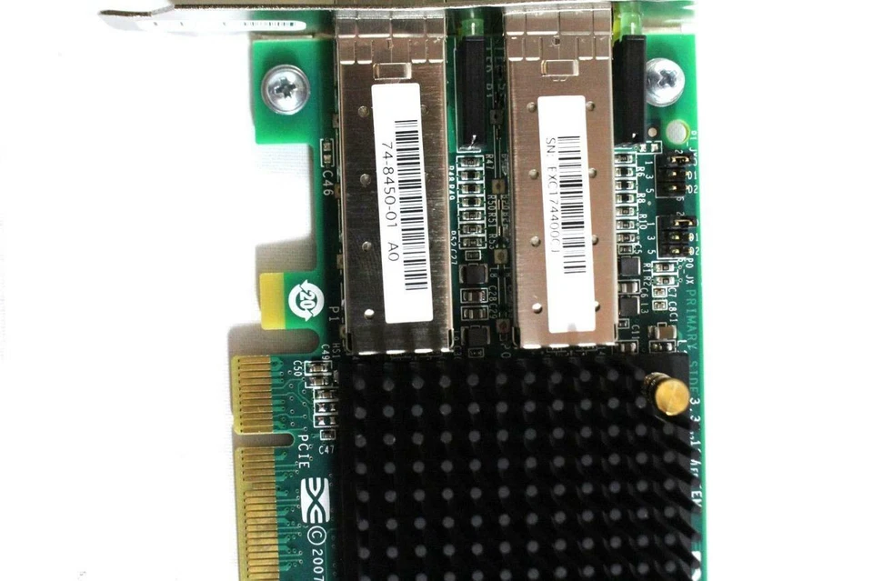 Cisco Emulex N2XX-AEPCI05 V01 Dual-Port 8Gb Fiber Channel Card w/2x 850nm SFP - Image 3 of 4