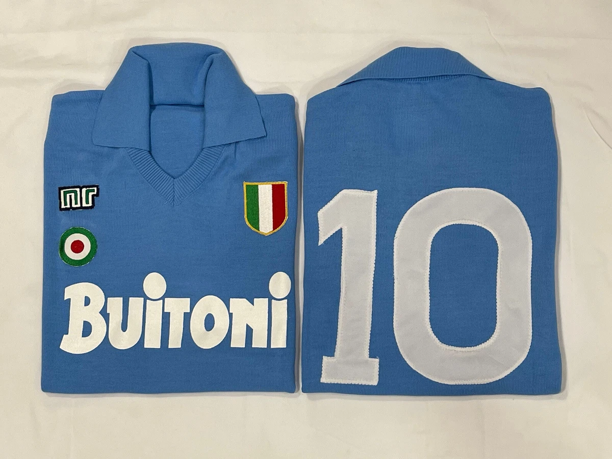 Maglia MARADONA NAPOLI BUITONI 10 1987/88 Tessuto Acrilico Vintage Scudetto