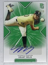 2021 LEAF PERFECT GAME GREEN GRANT SELIG PAPER RC AUTO # 6/10