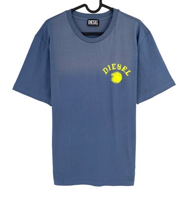 DIESEL Men Dark Blue T-JUST-K3 Crew Neck Short Sleeves T Shirt Size S  UK