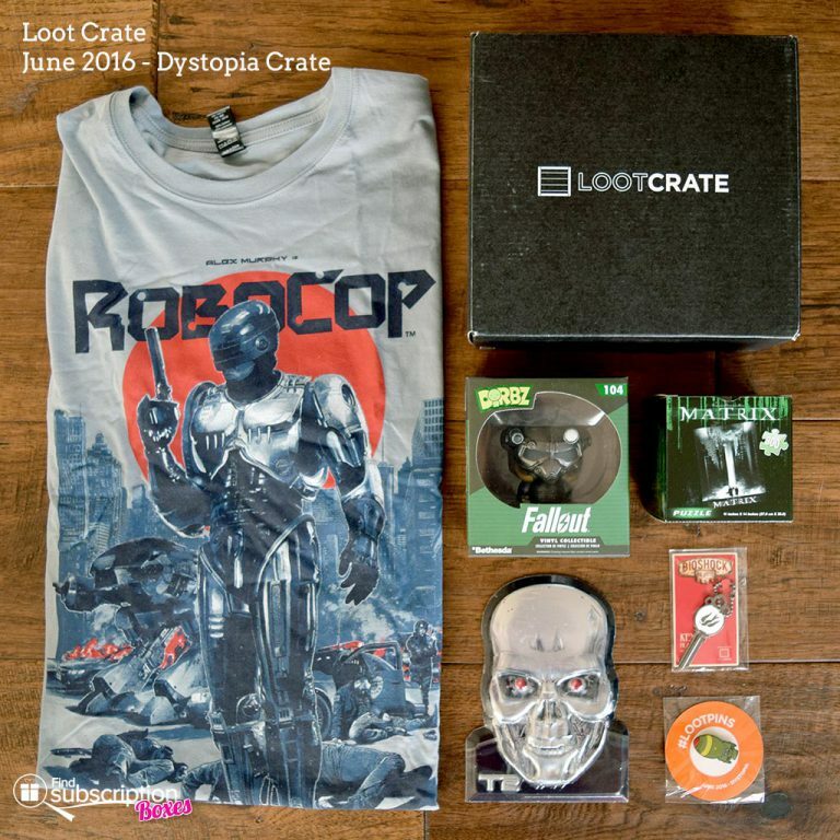 LOOT CRATE COMPLETE JUNE BOX DYSTOPIA - Fallout Dorbz Bioshock