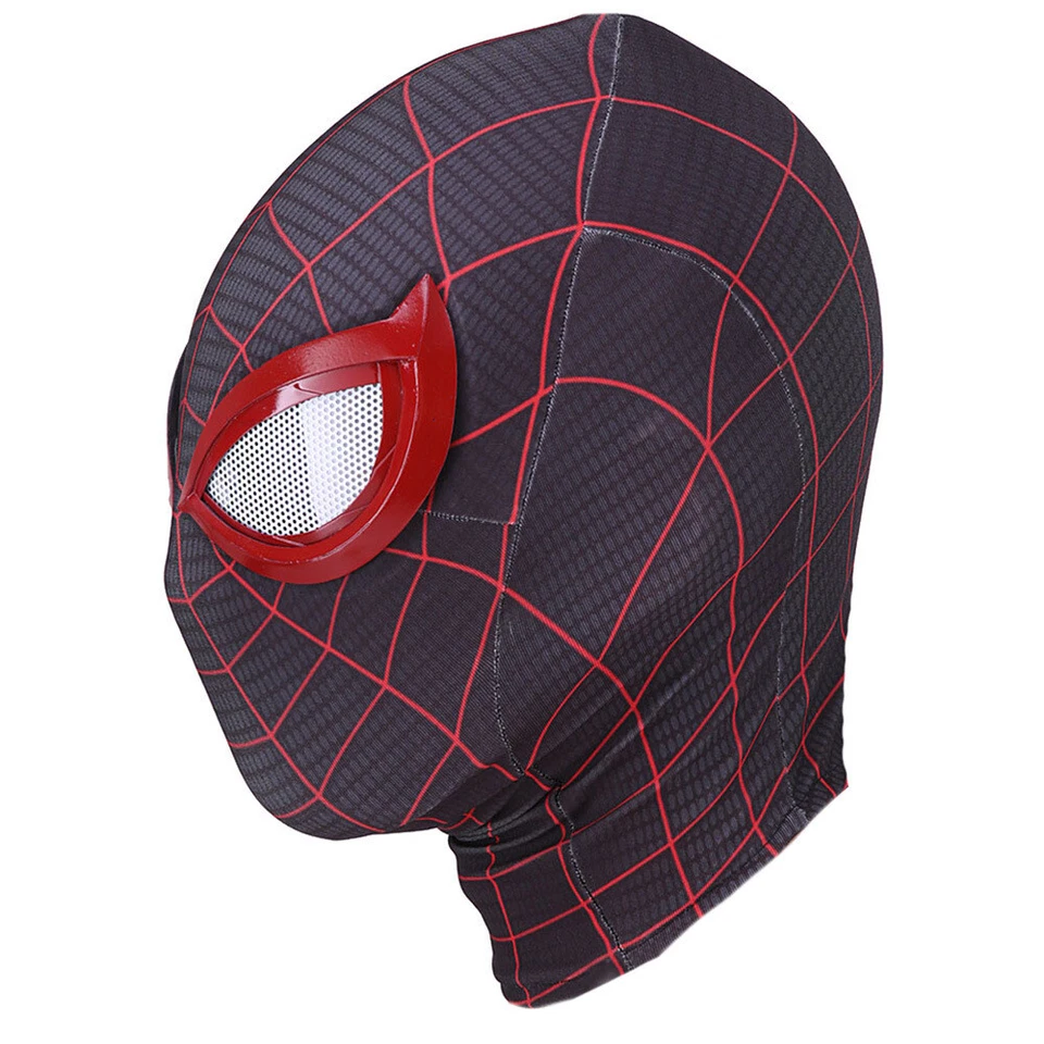 PS5 Miles Morales Spider-Man Mask Cosplay Costume Spiderman Halloween Adult/Kids - Image 2 of 3