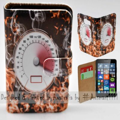 For Nokia Series - Speed Flame Theme Print Mobile Wallet Phone Case Cover