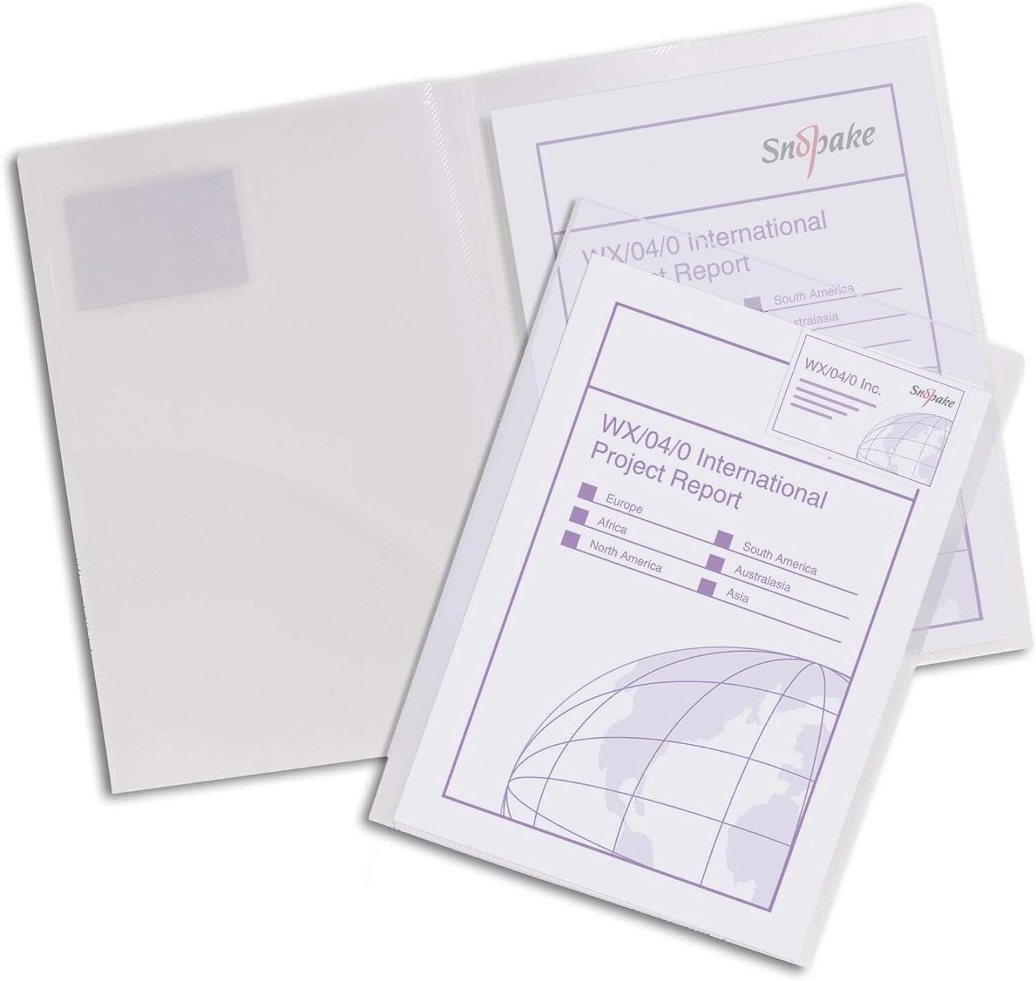 Snopake A4 Clear TwinFile [Pack of 5] Polypropylene PresentationReport File [140