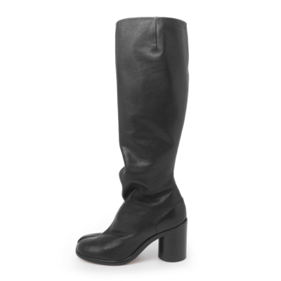 Maison Margiela Tabi Long Boots S34WW0057 Leather Black size EU37