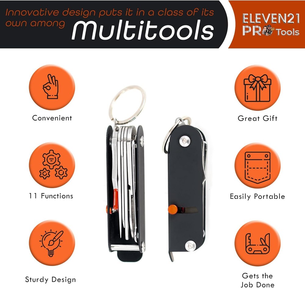 11-in-1 Multi Tool EDC Essential Compact Survival Gear for Everyday Carry  