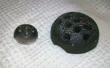 Antique Vintage Domed Flower Frogs Ceramic Porcelain Japan 11 7 hole Ikebana