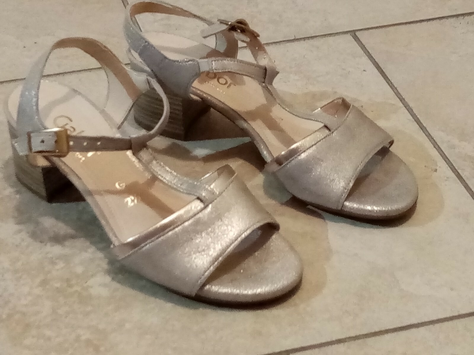 Gabor Silver Sandals Size 2.5 | eBay