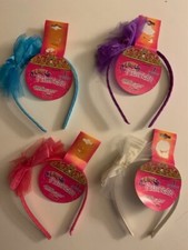 Lot of 2 Girls Fit for a Princess headbands with bows choose colors NEW