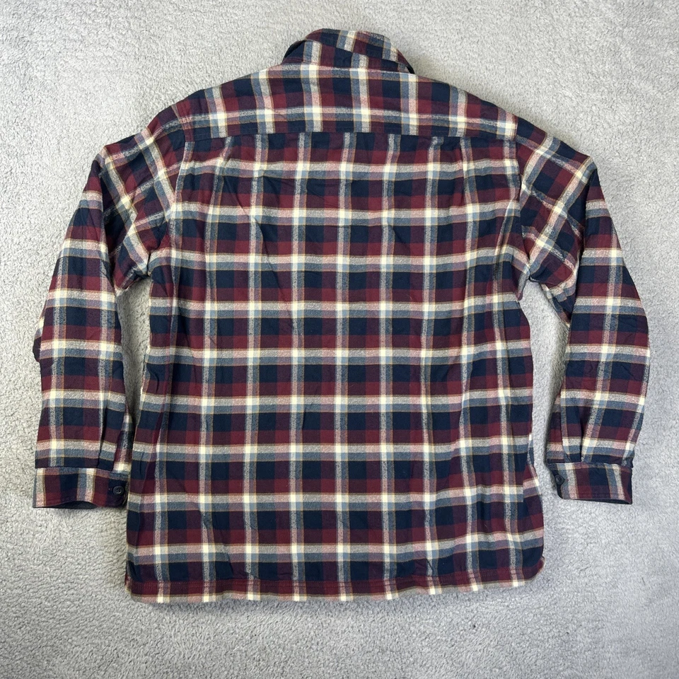 LL Bean Shacket мужчин XL клетку фланель флис линия рубашка куртка Cabincore Campcore - Изображение 2 из 4