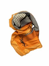 YVES SAINT LAURENT FOULARD DONNA WOMAN SCARF VINTAGE JHD8590