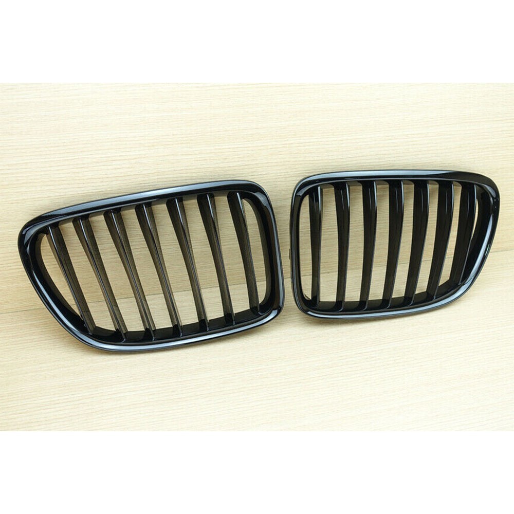 Fits For BMW E84 X1 SUV 20d 23d Glossy Black Front Grille Replace 2009-2014