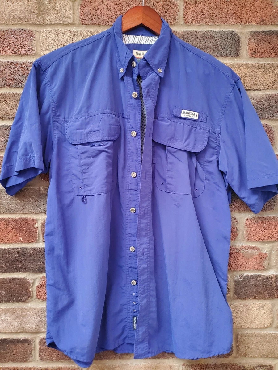 Magellan Outdoors Adventure Gear Loose Fit Mens Short Sleeve Shirt Medium  Purple